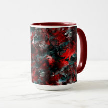 灰の上に派手な赤い葉粉を落ちた入れた食感