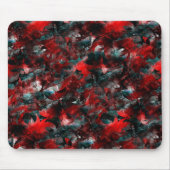 灰の上に落ちた派手な腐った赤い葉のテクスチャ マウスパッド (正面)