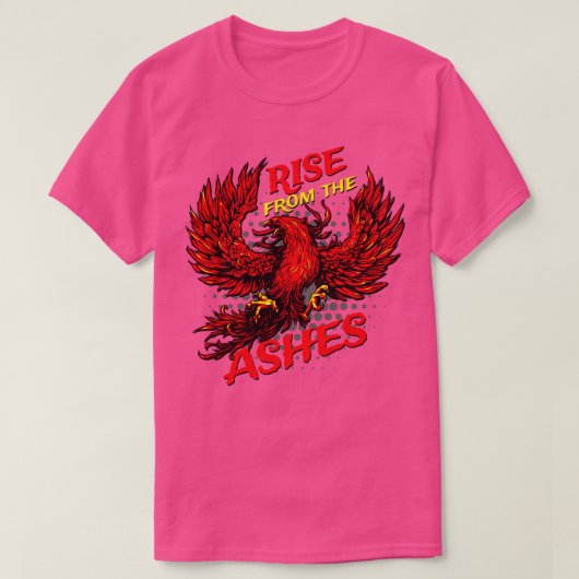 灰の入れ墨の芸術からフェニックスのように上昇 Tシャツ (デザイン正面)