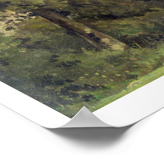 灰の木の勉強, c.1851 (ペインの紙上の油) ポスター (角)