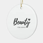 灰の美しい – 黒 – 引用文 セラミックオーナメント (左)