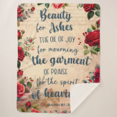 灰の美しい, Isaiah 61:3,バラ聖なる書物、 経典 シェルパブランケット (正面)