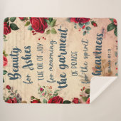 灰の美しい, Isaiah 61:3,バラ聖なる書物、 経典 シェルパブランケット (正面(横))