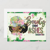 灰の美しい, Isaiah 61:3，メラニン， sista, bl ポストカード (正面/裏面)