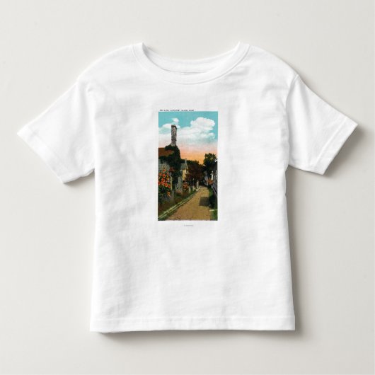灰の車線の眺め トドラーTシャツ (正面)