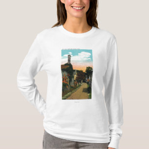 灰の車線の眺め Tシャツ