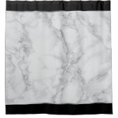灰エレガント色と白大理石、銀色のアクセント シャワーカーテン (正面)