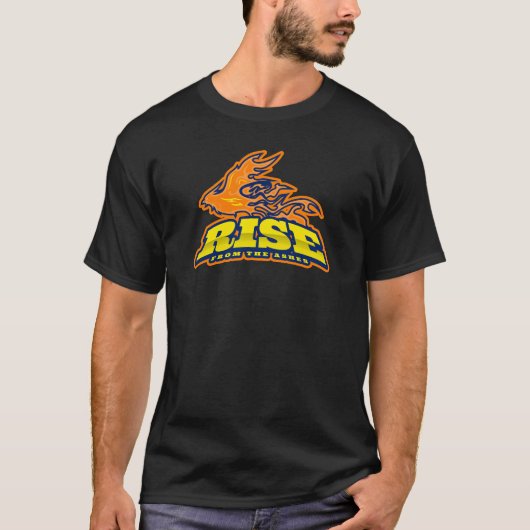 灰フェニックス鳥から上昇 Tシャツ (正面)