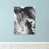 灰プルームの衛星表示2 キャンバスプリント (インサイチュ (ウッドフロア))