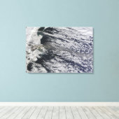灰プルームの衛星表示3 キャンバスプリント (インサイチュ (ウッドフロア))