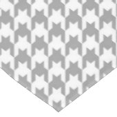 灰灰色および白チェッ千鳥格子のク テーブルクロス (アングル)