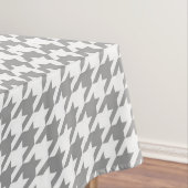 灰灰色および白チェッ千鳥格子のク テーブルクロス (インサイチュ)