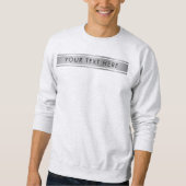 灰灰色の両面テンプレート追加文字メンズ スウェットシャツ (正面)