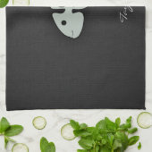 灰灰色の魚の骨 キッチンタオル (折り畳み)