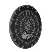 灰灰色の魚の骨 ダーツボード (正面左)