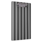 灰灰色の黒の垂直ストライプ文字パターン クリップボード (右)
