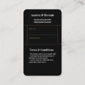 灰灰色ブラウンロイヤリティカード – 写真中心 名刺 (裏面)