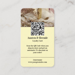 灰灰色ブラウンロイヤリティカード – 写真中心 名刺