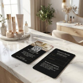 灰灰色ブラウンロイヤリティカード – 写真中心 名刺