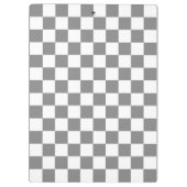 灰灰色ホワイトチェッ市松模様にクパターン クリップボード (裏面)