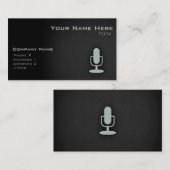 灰灰色マイク 名刺 (正面/裏面)