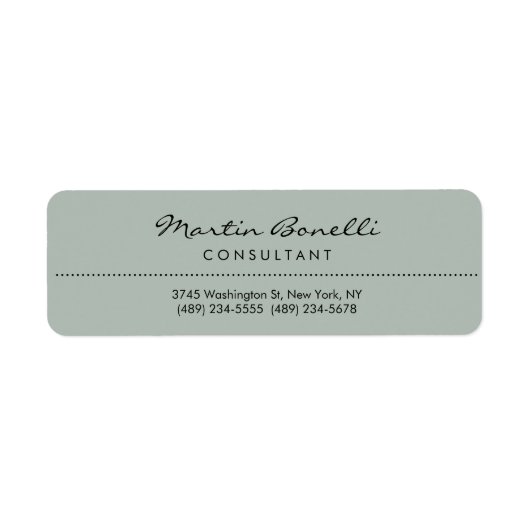 灰灰色ミニマモダンリスト平野 ラベル (正面)