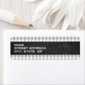 灰灰色；灰色；千鳥格子のレトロ黒板 ラベル (インサイチュ)