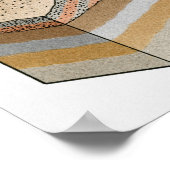 灰炭火山の断面 ポスター (角)