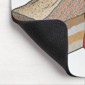 灰燃えがらの火山の横断面 マウスパッド (コーナー)