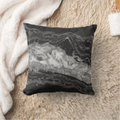 灰白大理石銀抽象芸術 クッション (ブランケット)