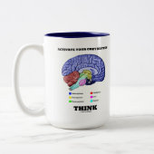 灰白質解剖学的脳考えを活性化する ツートーンマグカップ (左)