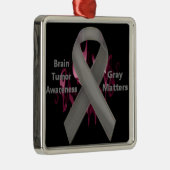 灰白質-脳腫瘍の認識度 メタルオーナメント (右)