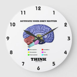 灰白質(解剖学的考え脳)を活性化する ラウンド壁時計