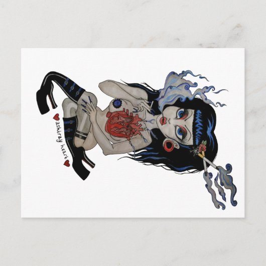 灰皿ハート ポストカード (正面)