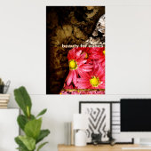 灰美しい ポスター (ホームオフィス)