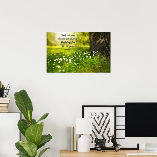 灰美しい ポスター (ホームオフィス)