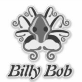 灰色いかモノグラム輪郭 シール (正面)