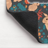 灰色うさぎモザイクカラフルパタパーソナライズされたーン マウスパッド (コーナー)