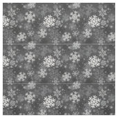 灰色おもしろいの雪片のプリントの生地 ファブリック (見本)