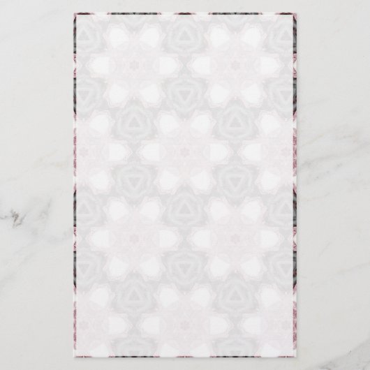 灰色およびピンクの文房具 便箋 (正面)