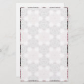 灰色およびピンクの文房具 便箋 (正面/裏面)