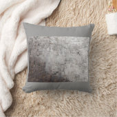 灰色およびブラウンの宇宙の抽象芸術 クッション (ブランケット)