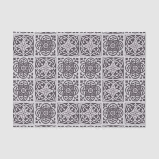 灰色および暗灰色の灰色の（紋章の）フラ・ダ・リのプリント 薄葉紙