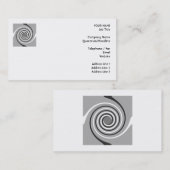 灰色および白いのらせん状。 スタイリッシュな渦巻 名刺 (正面/裏面)