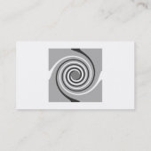 灰色および白いのらせん状。 スタイリッシュな渦巻 名刺 (裏面)