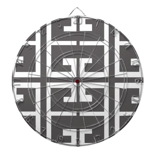 灰色および白いタイル ダーツボード (正面)