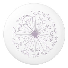 灰色および白いタンポポの陶磁器のノブ セラミックノブ