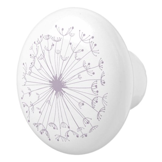 灰色および白いタンポポの陶磁器のノブ セラミックノブ (右)