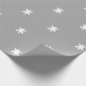 灰色および白いパターンモダン ラッピングペーパー (角)