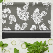 灰色および白い台所タオル キッチンタオル (折り畳み)